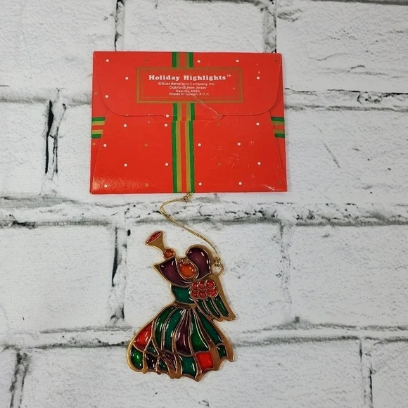 Russ Berrie & CO Holiday Highlights 1980s Vintage Ornament ANGEL HM20 - Picture 5 of 6